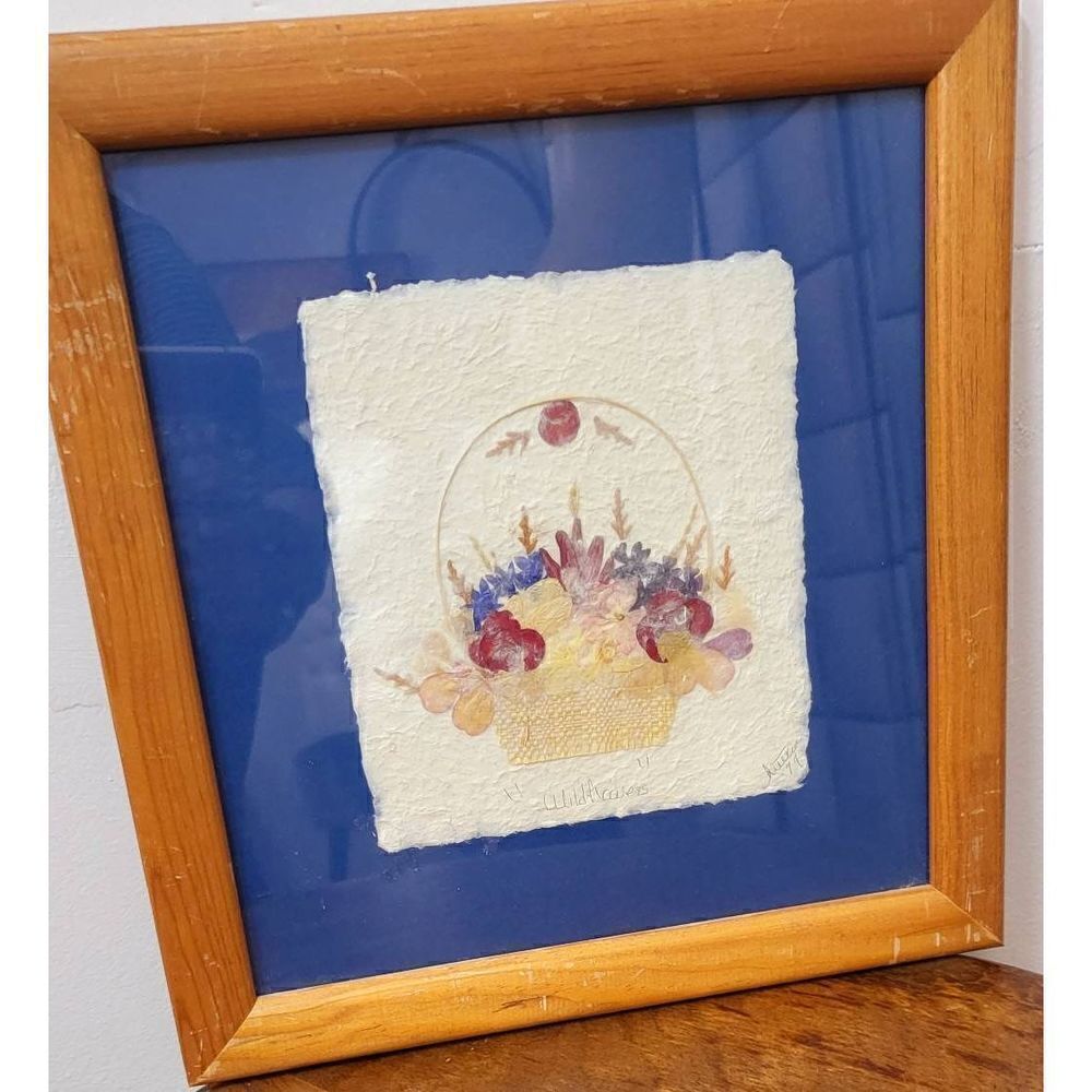 Wildflowers framed dried flowers 